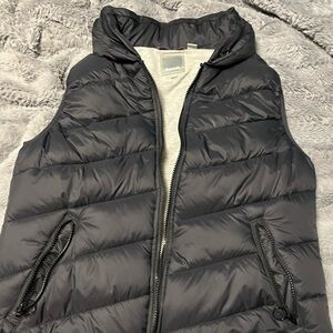 Bench Black Puffer Vest with hood.
